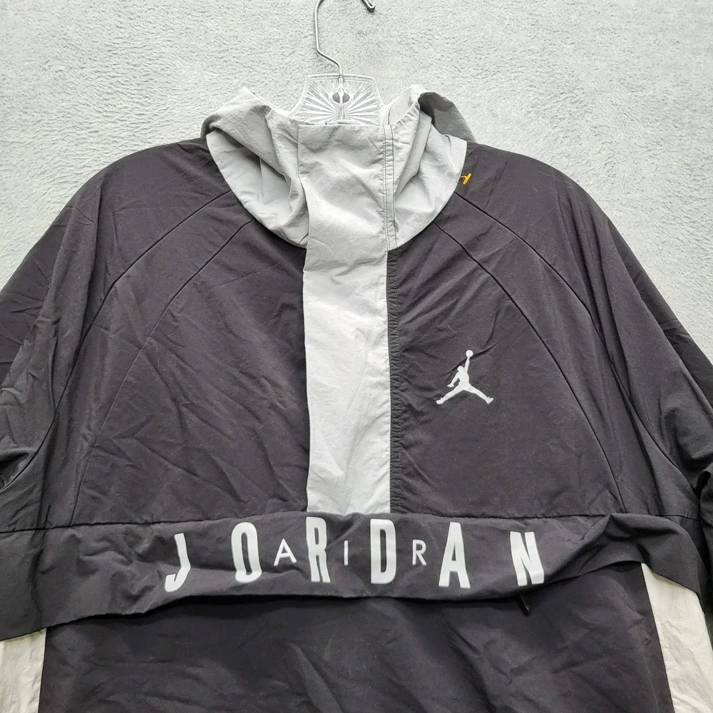 Jordan Men Jacket M Black Anorak Windbreaker Colorblock‎ Jumpman